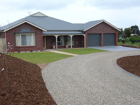 Completed residential instant lawn installation